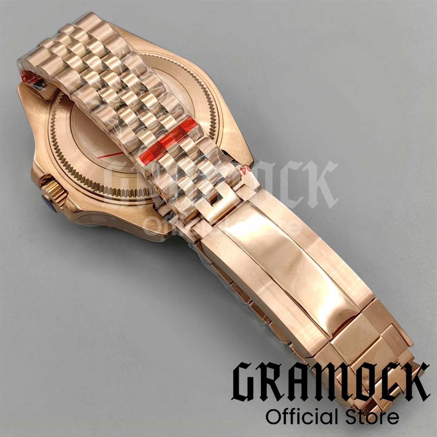 100M Diving Case Two Tone Rose Gold 44mm Fit NH35 NH34 GMT ETA2824 PT5000 DEEP SEA Watch Case Jubilee Bracelet Sapphire Crystal