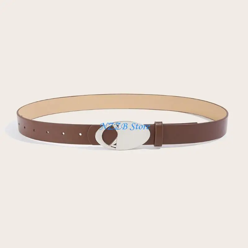 

T21F Metal Buckle Belt for Women Cool Subcultures Waist Belt 2000s Girl Waist Decors