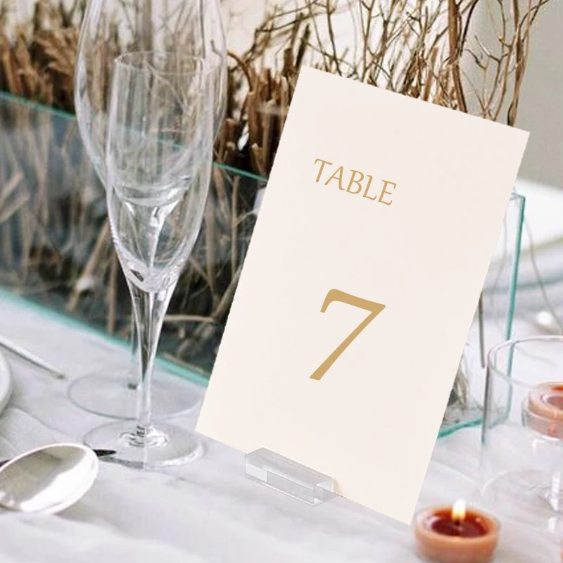 10Pcs Acrylic Stands Place Card Holders Table Number Stands Card Display For Table Wedding Photos Office Home Decoration Tools