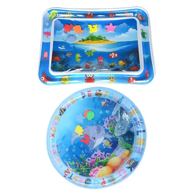 1pc Blue Dolphin tappetino da gioco gonfiabile in PVC tappetino da gioco per bambini tappetino per bambini tappetino per bambini giocattoli per attività di educazione precoce tappetino regalo