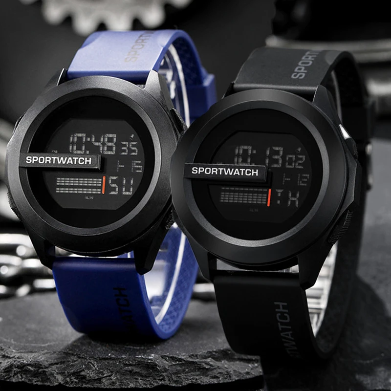 Mannen Sport Horloge Voor Vrouwen Luxe Digitale Polshorloge Stopwatch Lichtgevende Met Datum Week Waterdichte Klok Logio Gratis Verzending