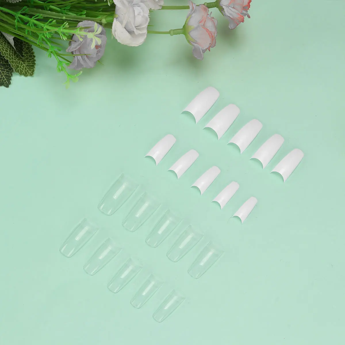 

2 Boxes Artificial Nail Tips Fake False French Style Half Stick Manicure Accessories High Quality Comfortable Salon Home Party