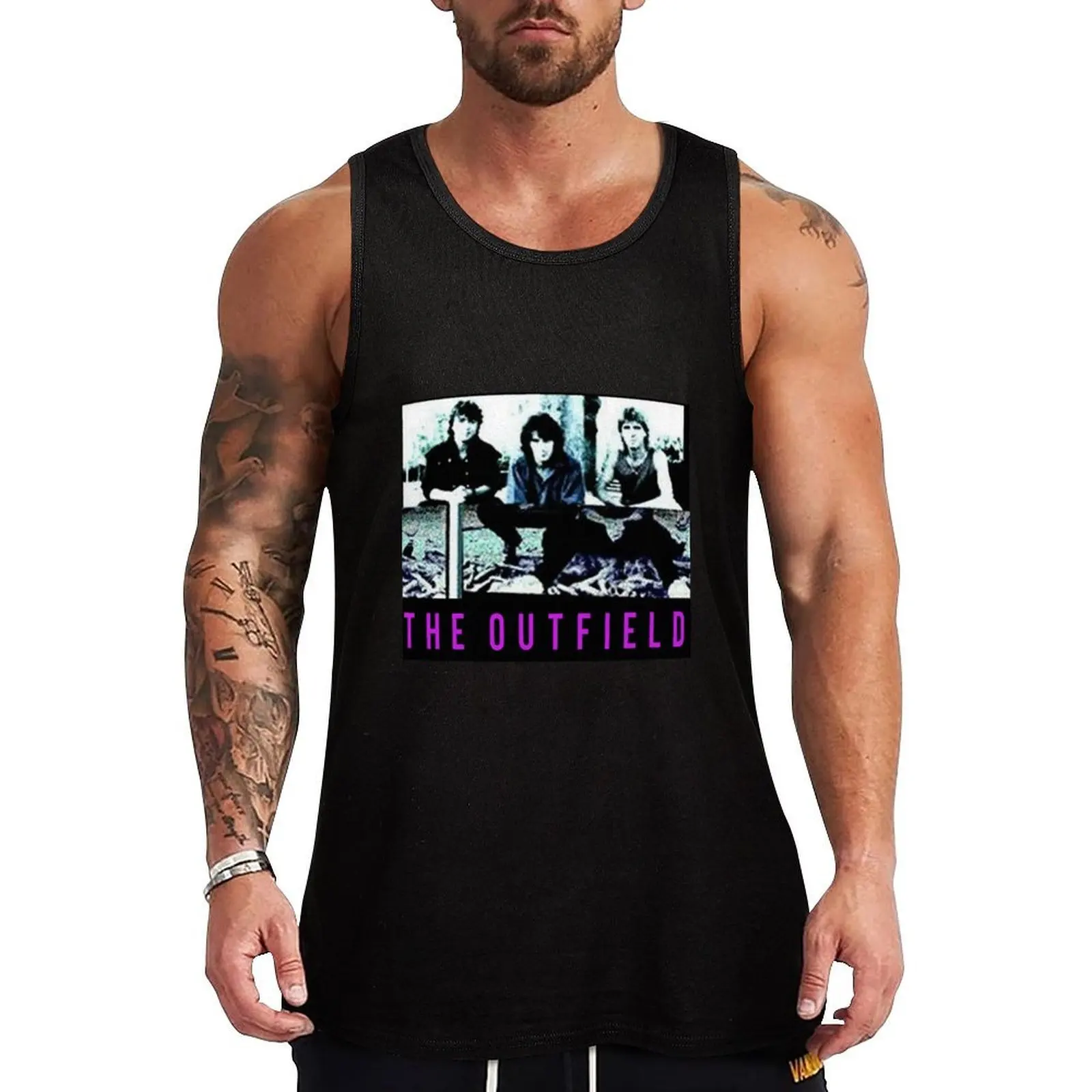 Camiseta sin mangas con estampado vintage de The Outfield Band Music Your Love, camiseta sin mangas con gráfico retro