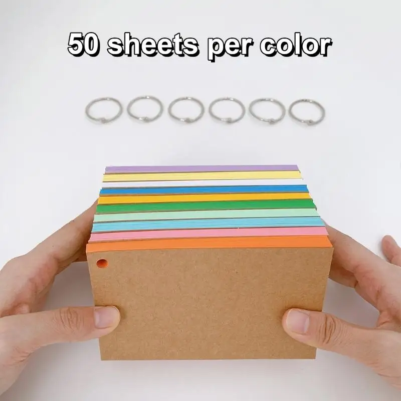 Schede indicizzate foderati Blank Flash Card Cards Paper Cards per l'apprendimento