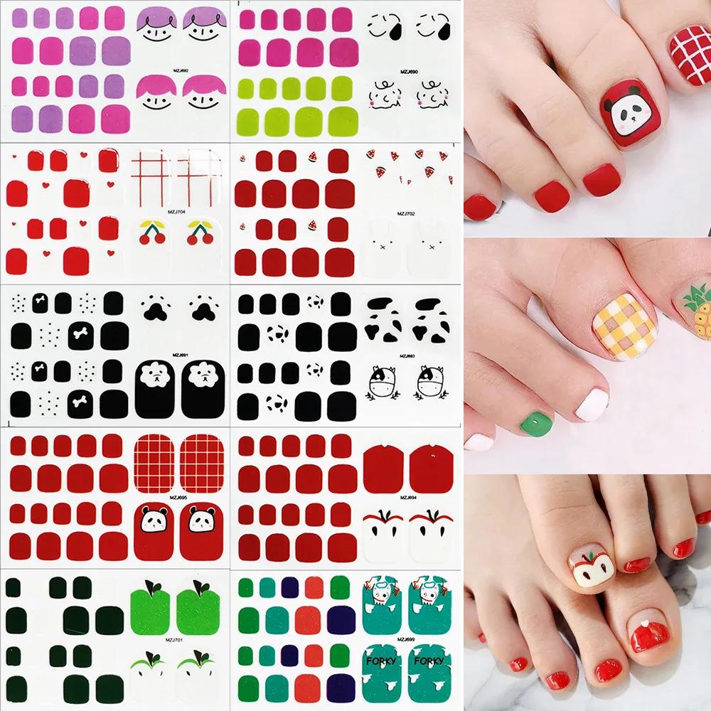 

MEBIS Nail Stickers Cartoon Series Toenail Sticker Manicure Full Sticker Waterproof Cute Pattern Jewelry
