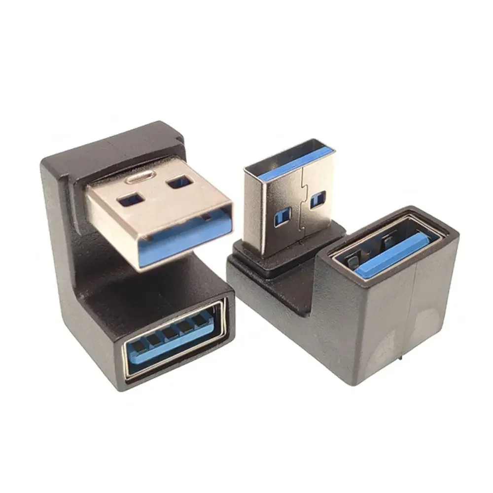 Adattatore USB da tipo A a tipo A Adattatore USB 3.0 angolato su/giù Una spina a femmina Estensione 180 gradi 5 Gbps PC portatile