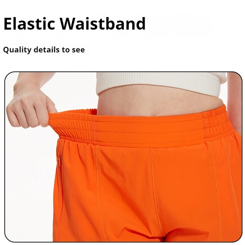 (120-160CM)Kids Quick Dry Sport Shorts Loose Fit Girls Yoga Running Fitness Workout Dancing Exercise Training Short Pants