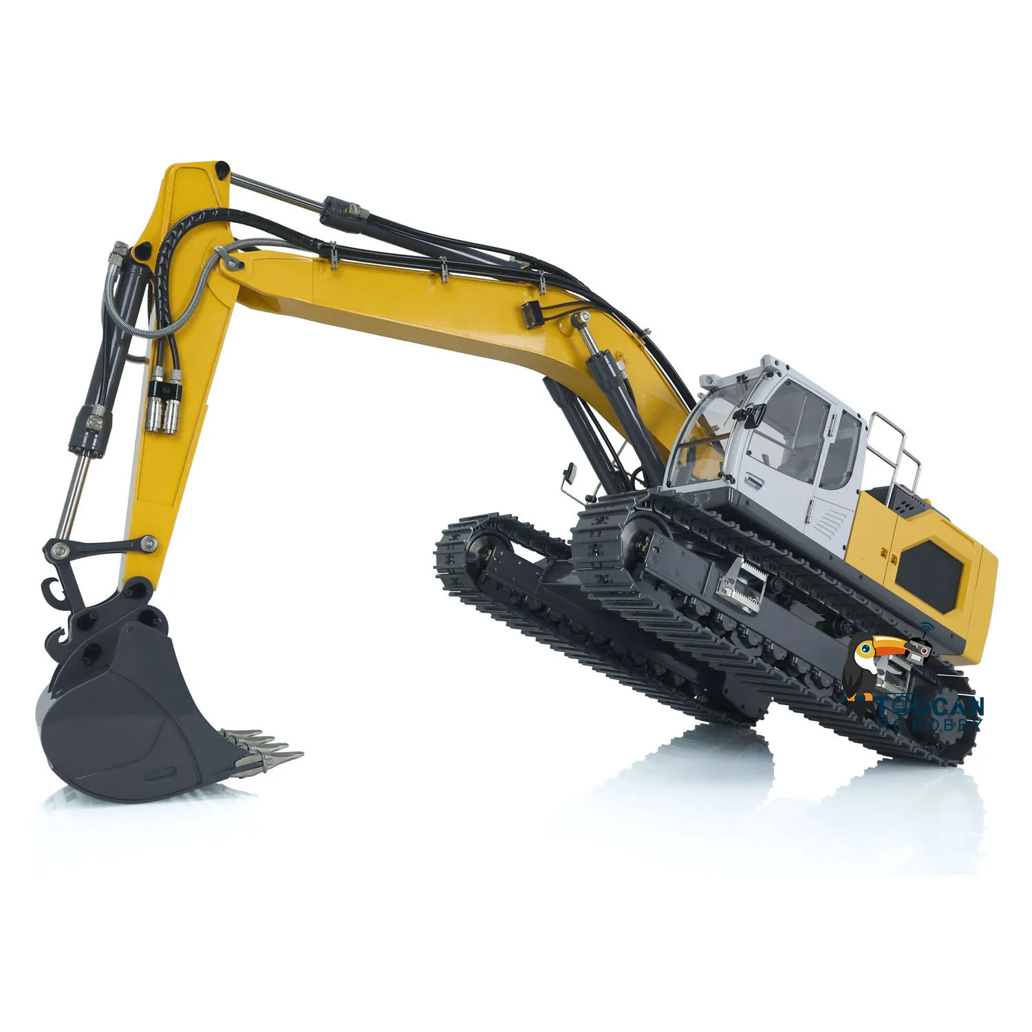 1/14 โลหะไฮดรอลิก RC Excavator 945 รีโมทคอนโทรลทาสีรถบรรทุก 5CHValve Digger รุ่นรถ Toucan RC Hobby ของเล่นเด็ก TH21415