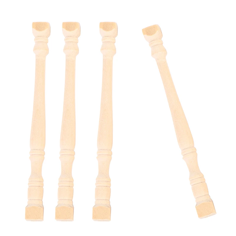 4 ชิ้น/เซ็ต 1:12 Dollhouse Miniature ไม้เสาโรมันชุดเฟอร์นิเจอร์ของเล่น