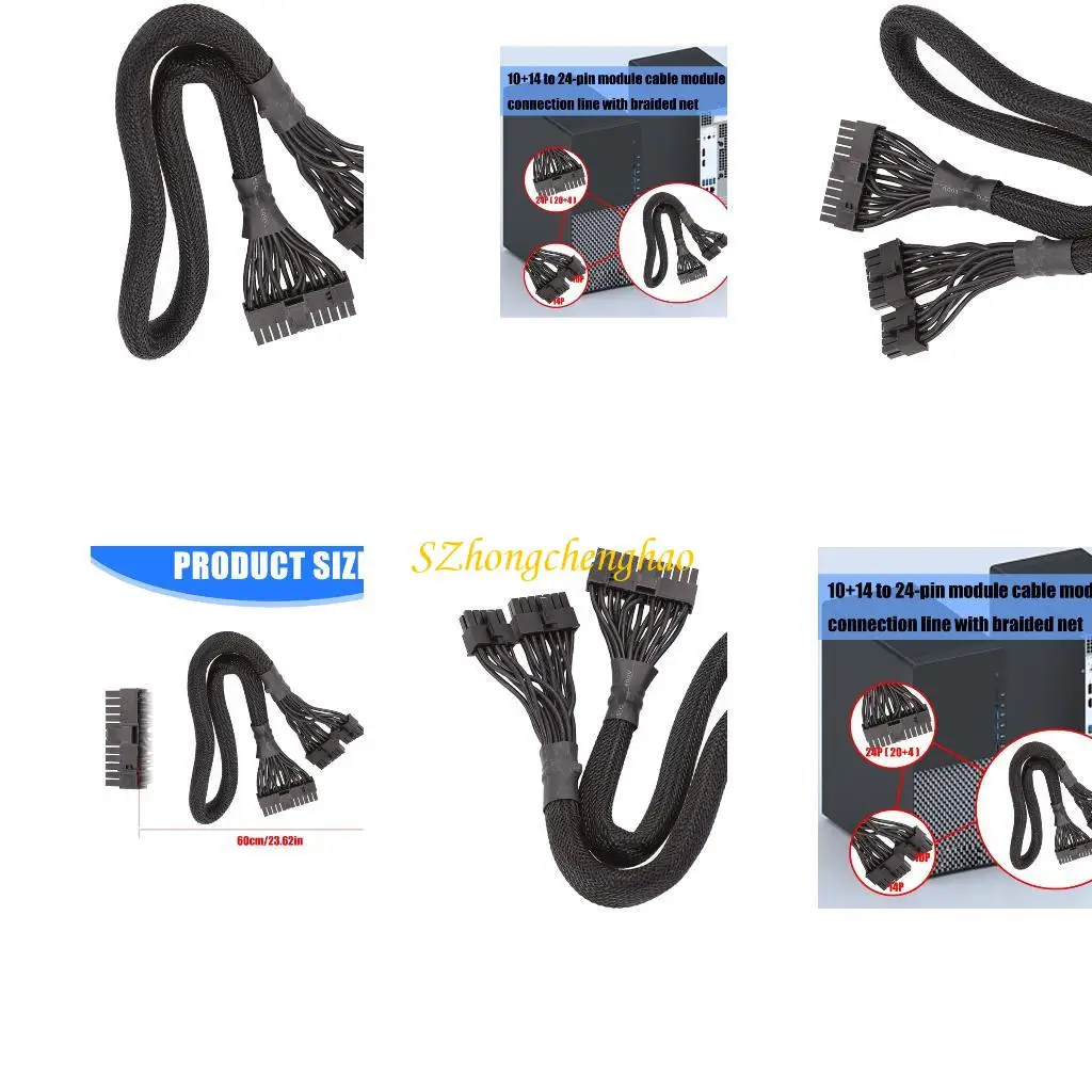 

От 14+10 пинтов до 24pinatx питания для питания для AX1500i AX1200I AX860I Провод 601D