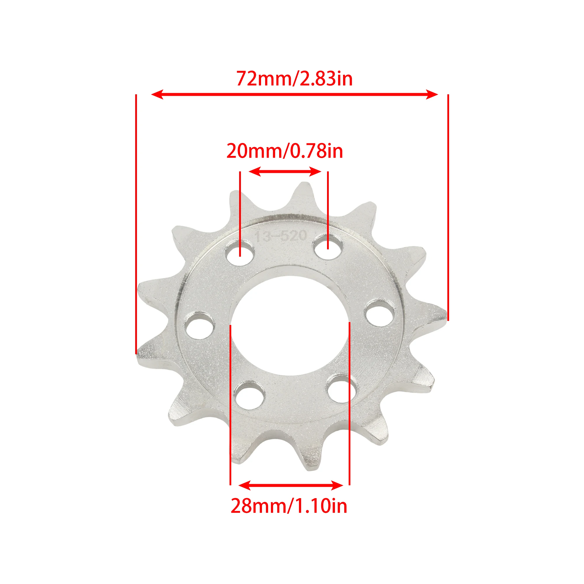Motorcycle Sprocket 13 Teeth With Mounting Bolts Fit For SUR-RON Ultra Bee Pit Dirt Bike Motocross Replacement Accessories