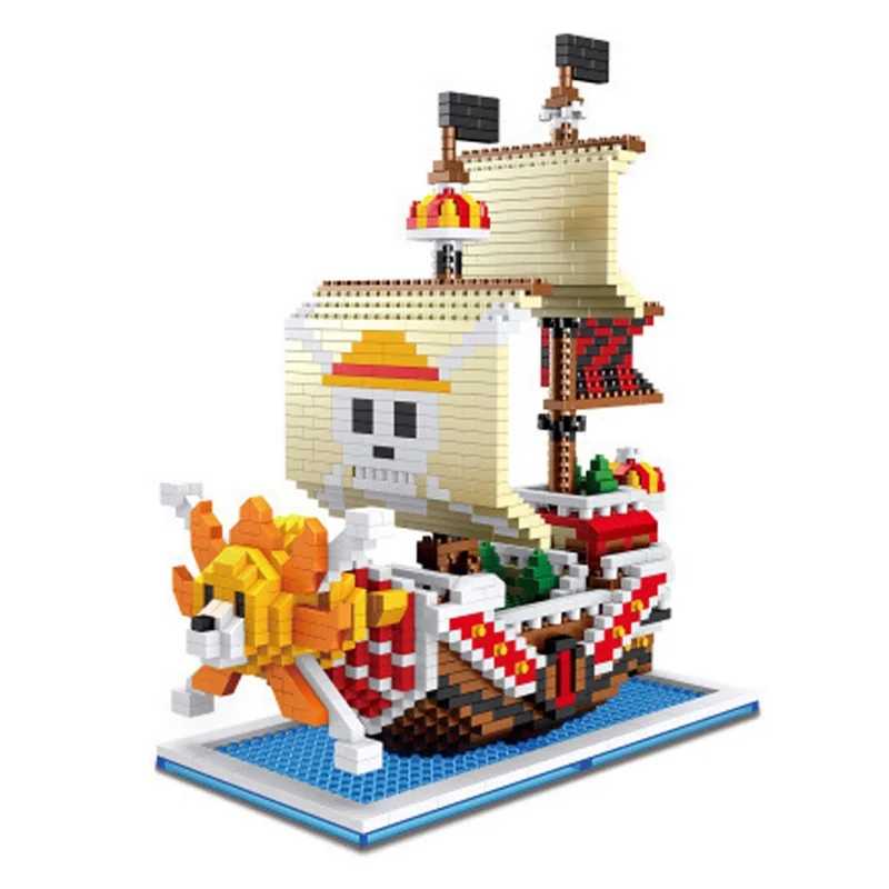 Creative Miniature Three-dimensional Ship Model Sunshine Sonny Building Block Model Pirate Ship Assembly Toy