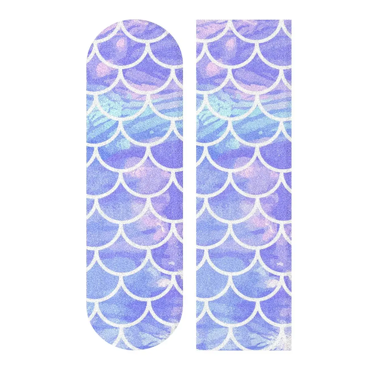 Skateboard Grip Tape Sheet Mermaid Scale Print Sandpaper for Rollerboard Longboard Griptape Bubble Free Griptape for Rollerboard