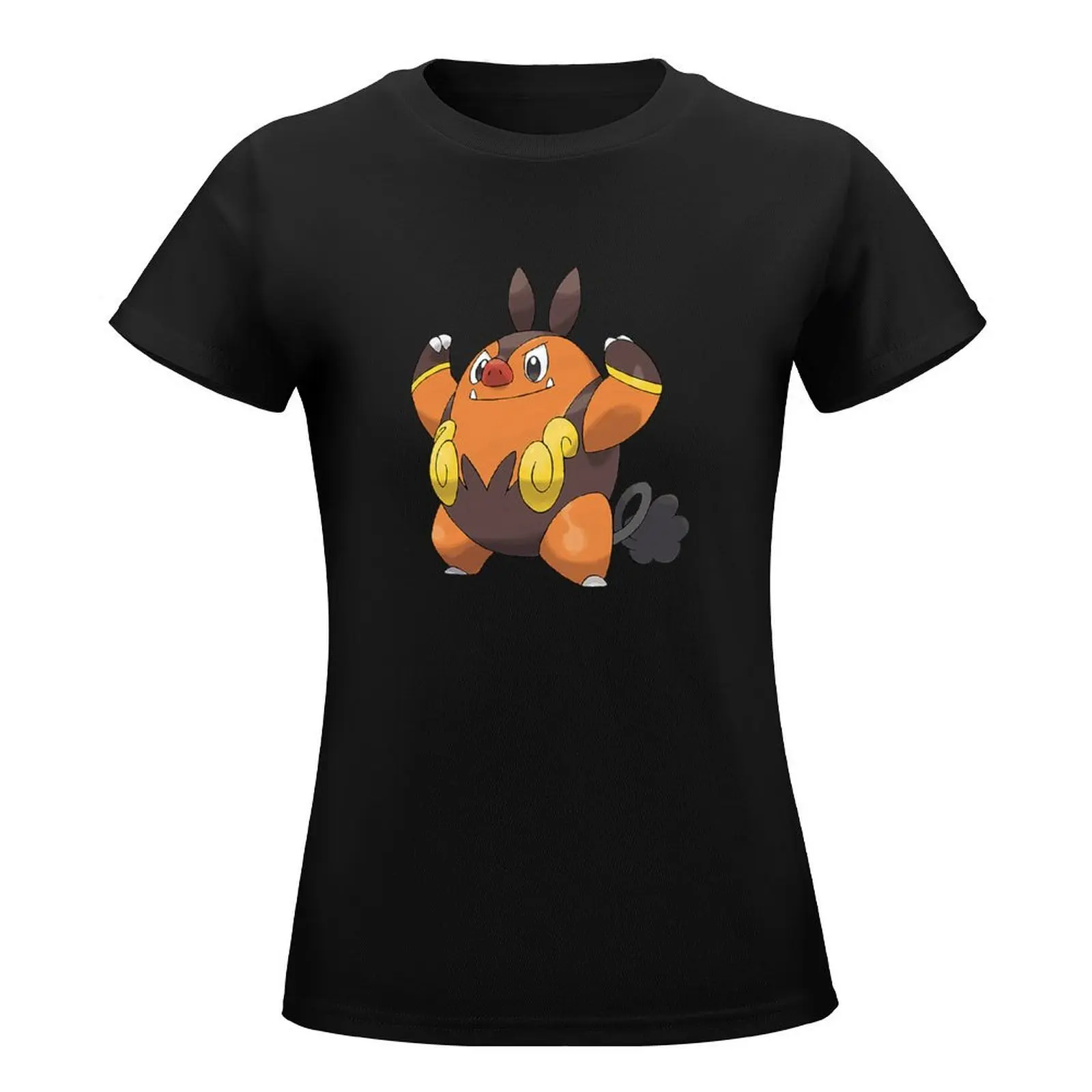 Pígníté - Fire Pig Cute T-Shirt Female clothing sports fans Short sleeve tee summer blouses woman 2024