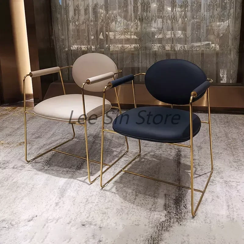 Italian Nordic Dining Chairs Velvet Minimalist Design Arm Dining Room Chairs Luxury  Home Furniture