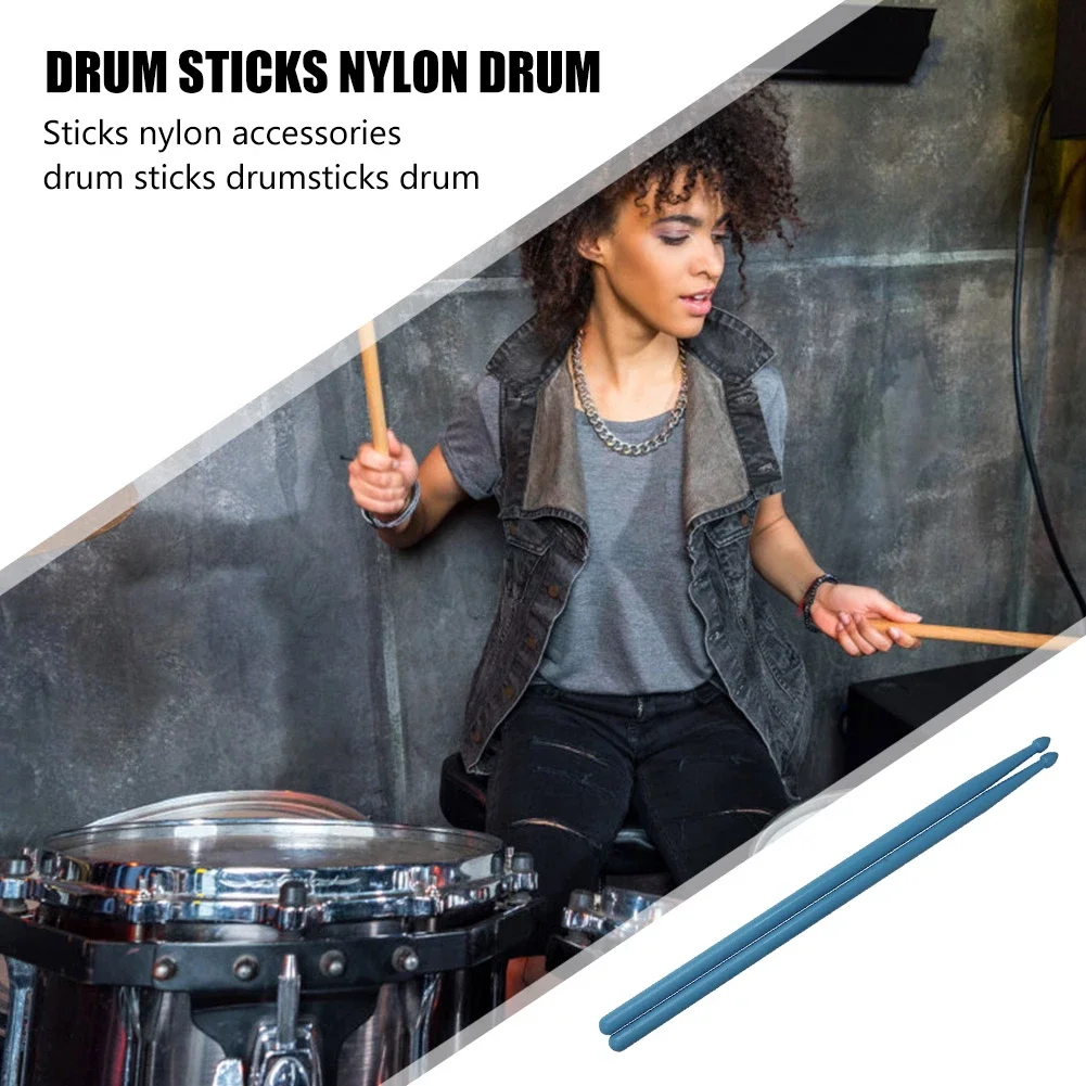 1Pair Percussion Drum Sticks Set Lightweight Nylon Percussion Instrument Drum Stick Portable Durable Professional Accessories