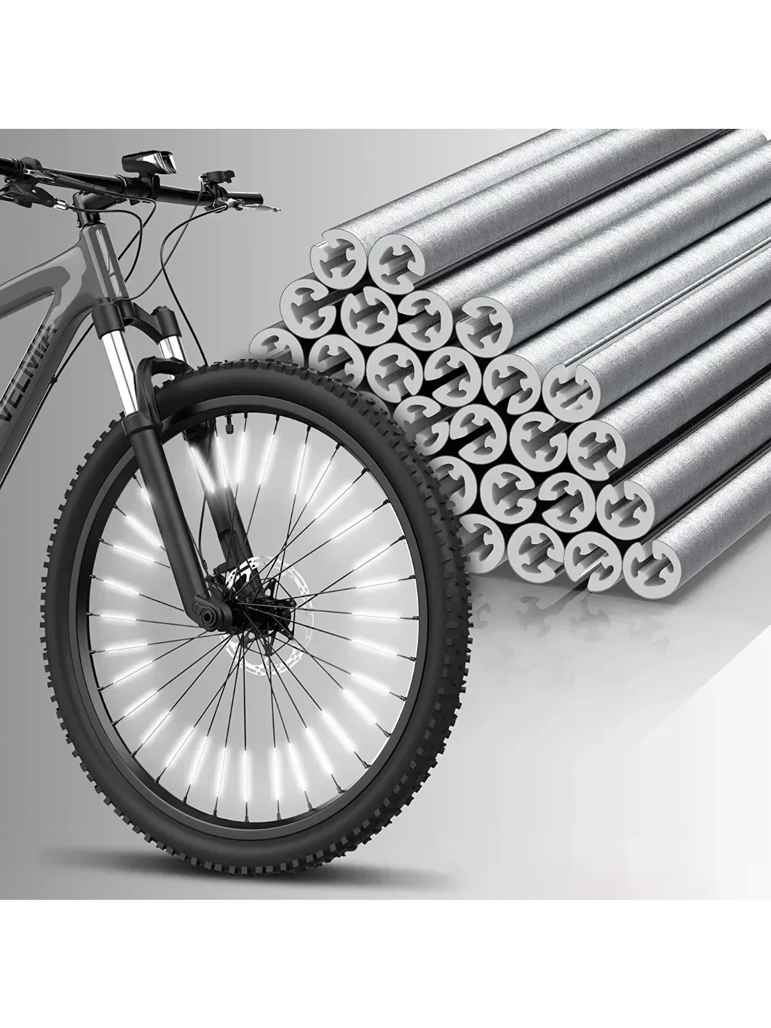 AliExpress 12Pcs Bike Bicycle Wheel Spokes Reflective Sticker Tube Warning Safety Light DIY Cycling Reflector Reflective Tubes Hot Sale