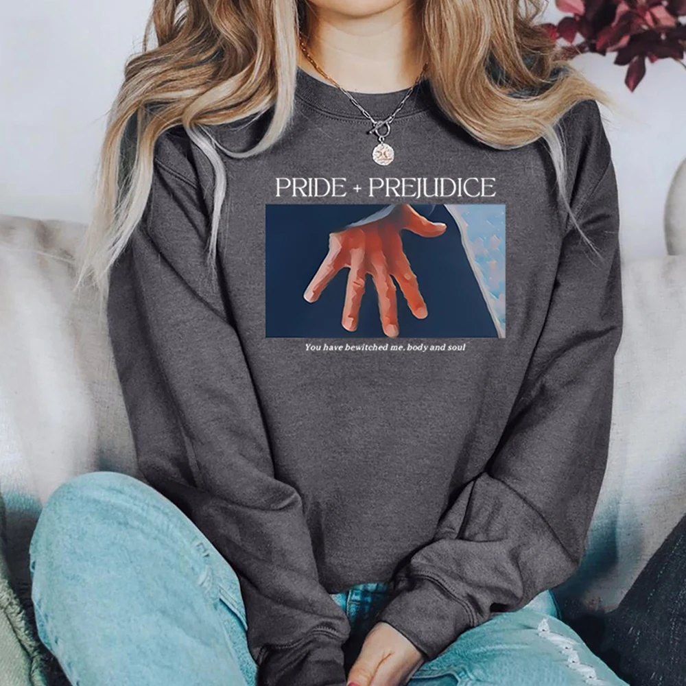 Jane Austen Sweatshirt Pride and Prejudice Hoodie Mr Darcy Elizabeth Bennet Sweater Pemberley Retro Bookish Crewneck Sweatshirt