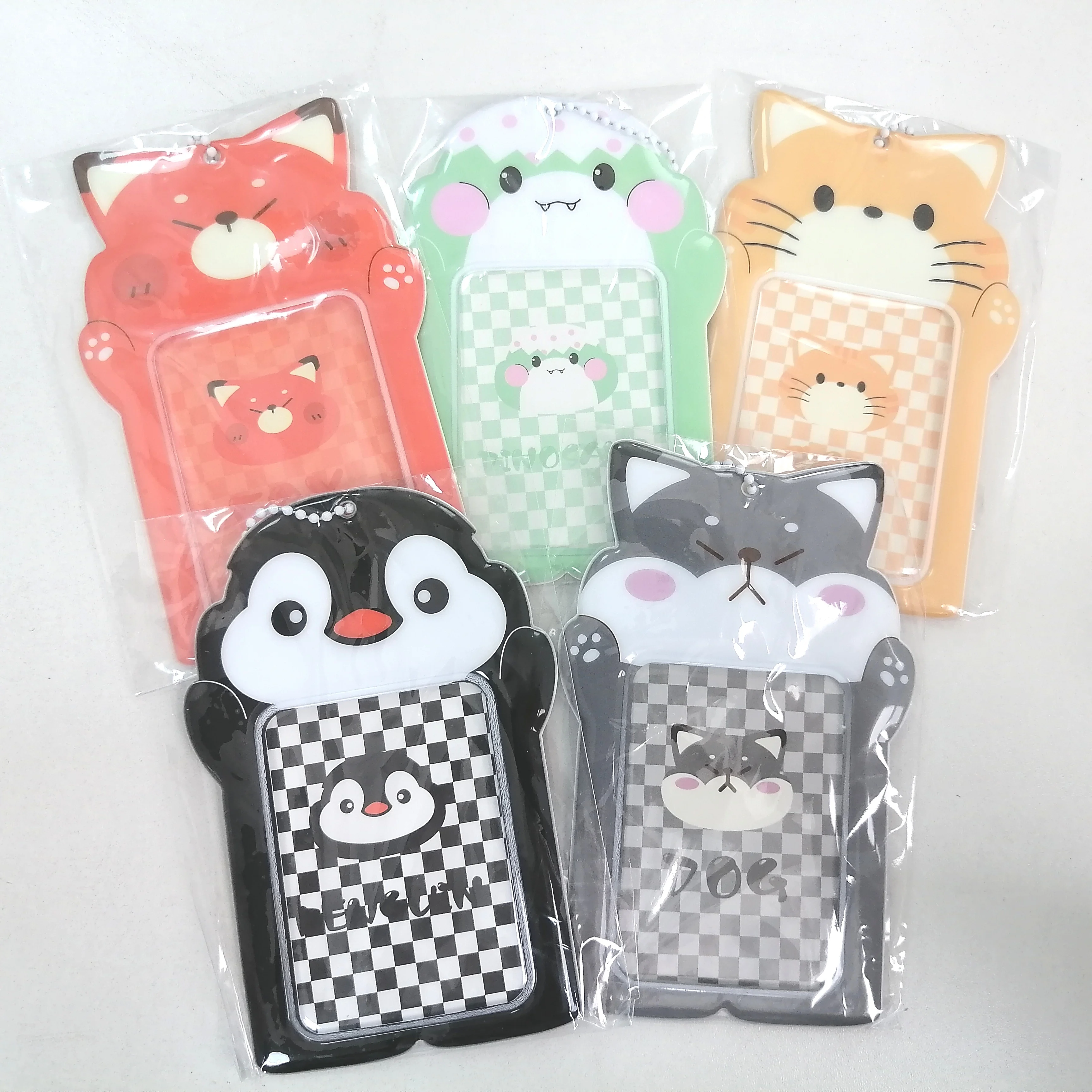 

Sharkbang 1PC Cute animal card case for student campus bus card and ID card, Fit For 3 Inch Postcards Organizer