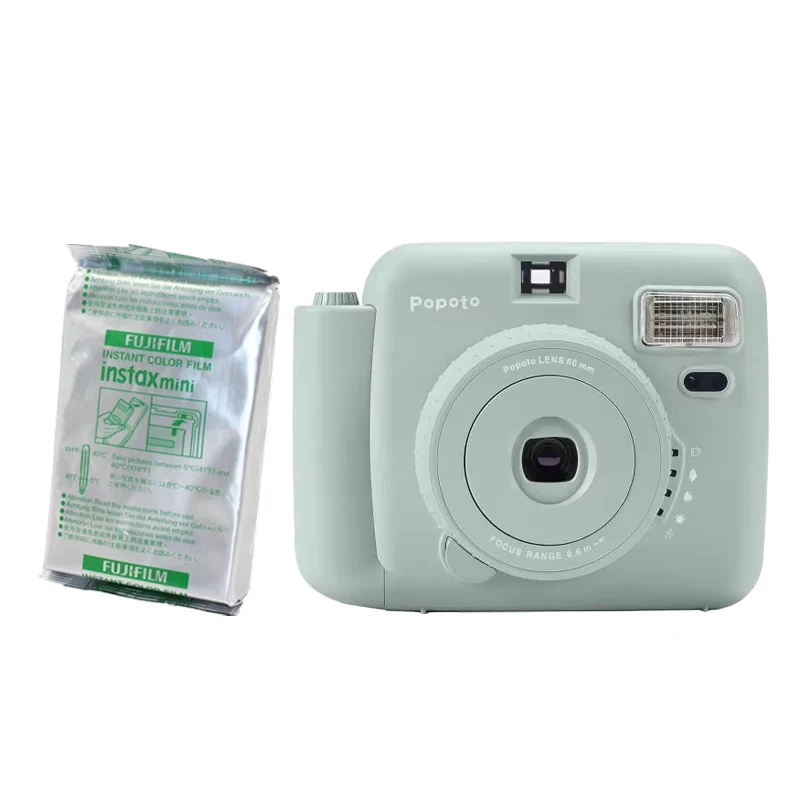 Popoto Instant Camera, Light Color With Stylish Color Matching, Paired With Fujifilm Instax Film Paper, Popular Holiday Gift Set
