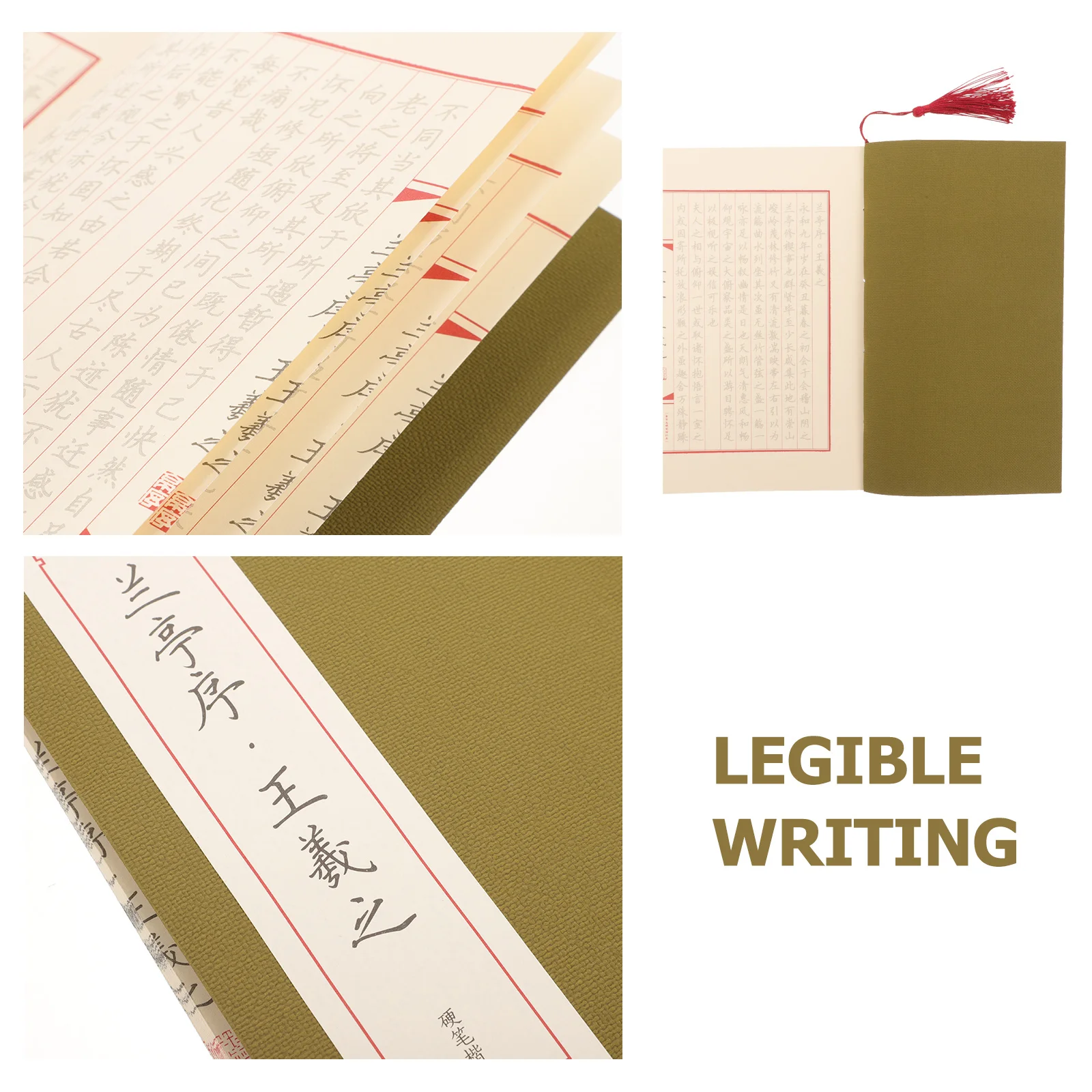 

Chinese Calligraphy Copybook Handwriting Practice Traditional Paper Thread Material Long-Lasting Calligraphy Writing