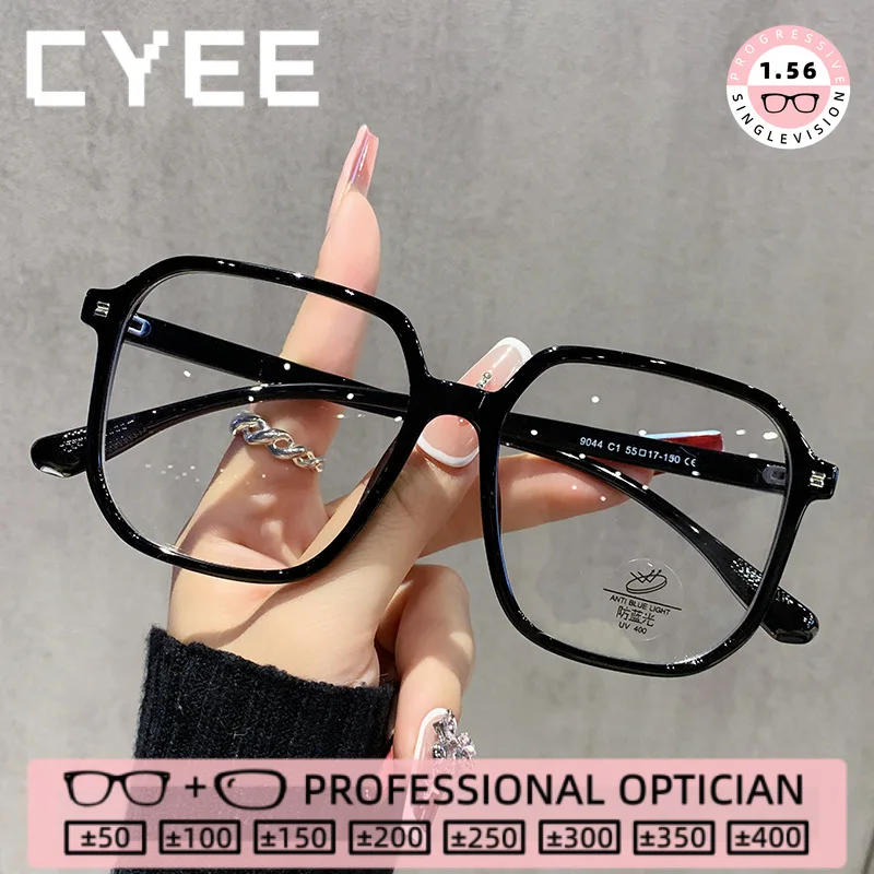 

CYEE Rectangle Vintage Reading Eyegiasses Men Womens Anti Blue Light High-End Customization Myopia Prescription Optical Glasses
