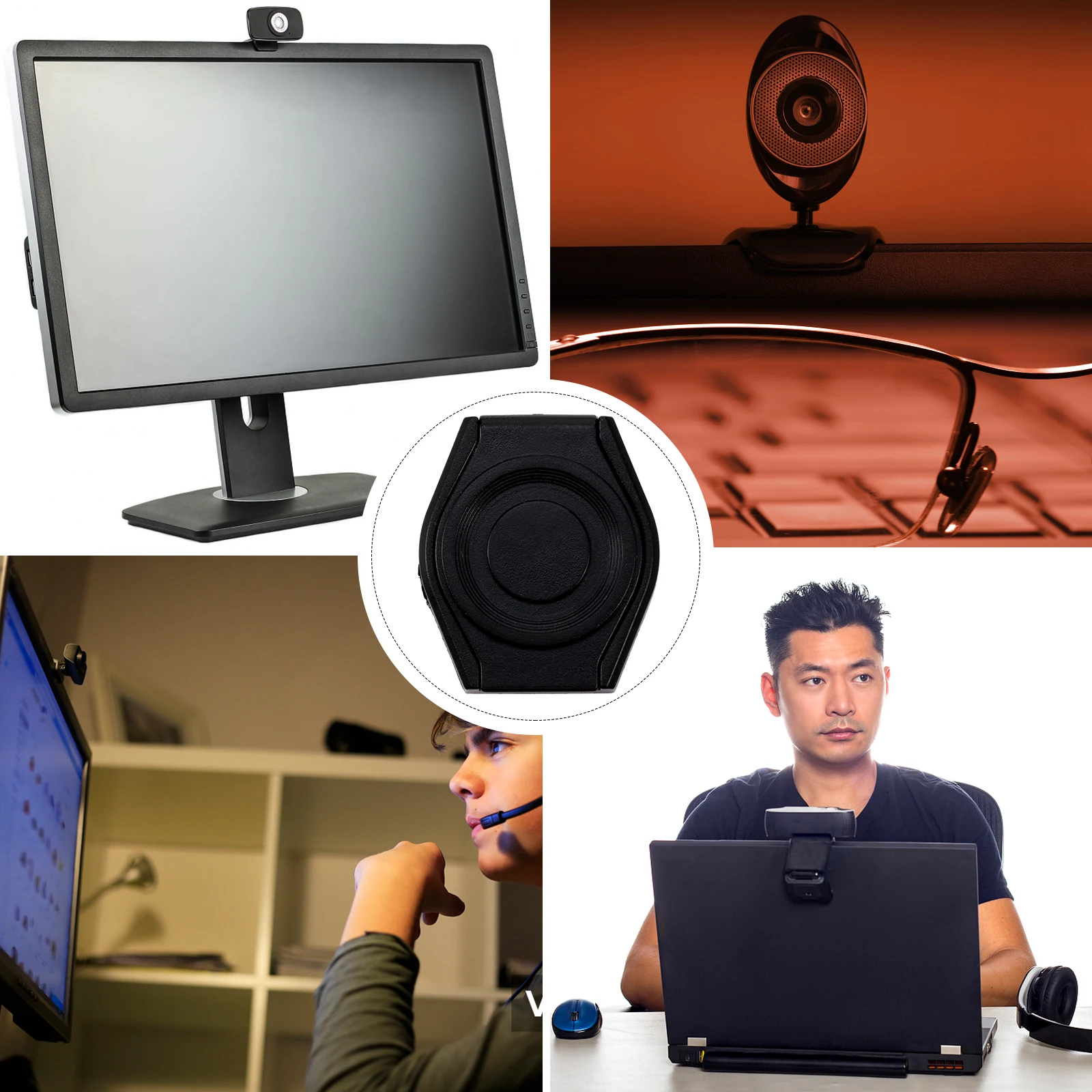 

10pcs Privacy Cover Camera Lens Protector for Laptop Flip Design Black ABS Web Camera Lens Cover Material Reusable