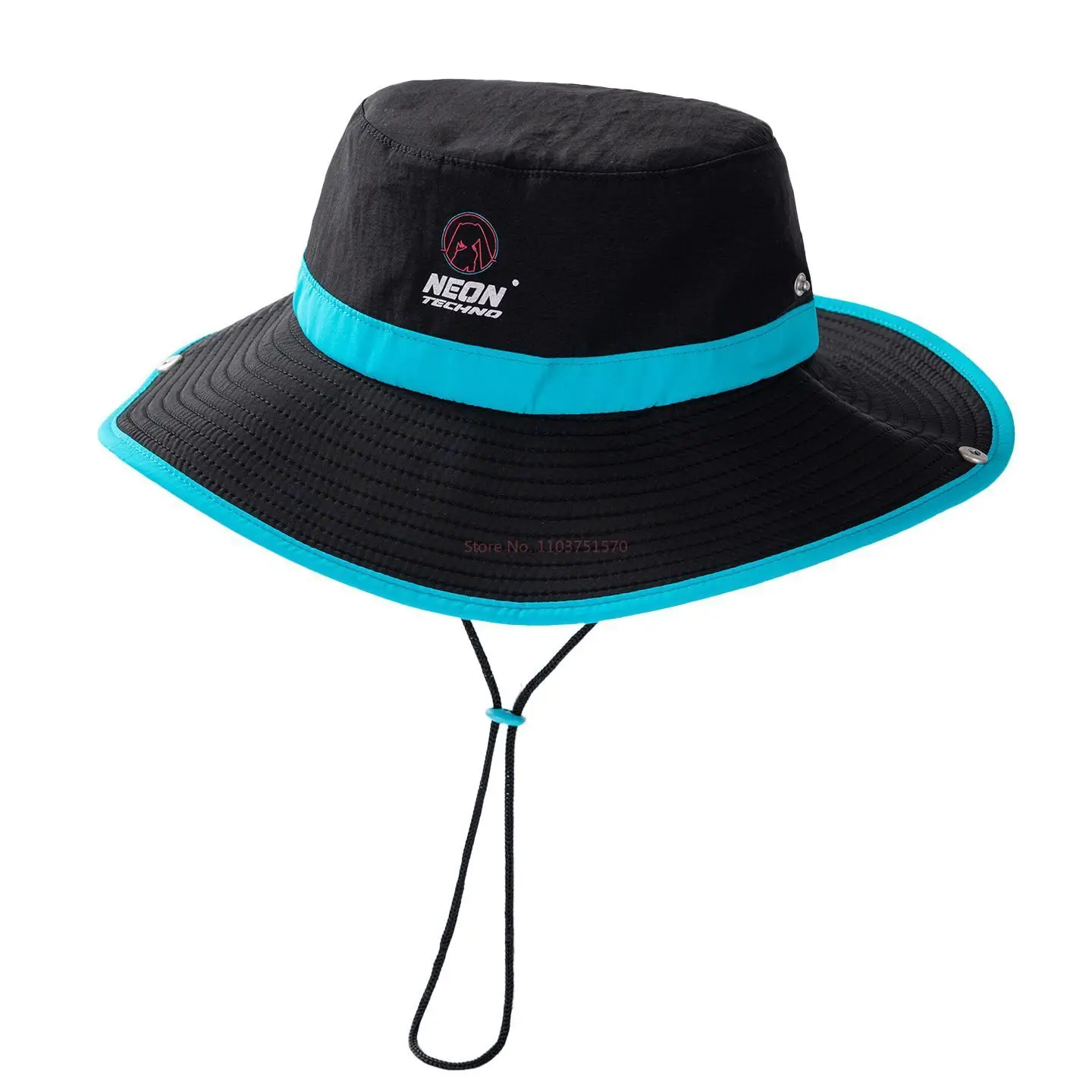 Moeyu Hatsune Miku Fisherman Hat Neon Electronic Music Series Anime Peripheral Sunscreen Sun Hat Hiking Fishing Mountaineering - view 6