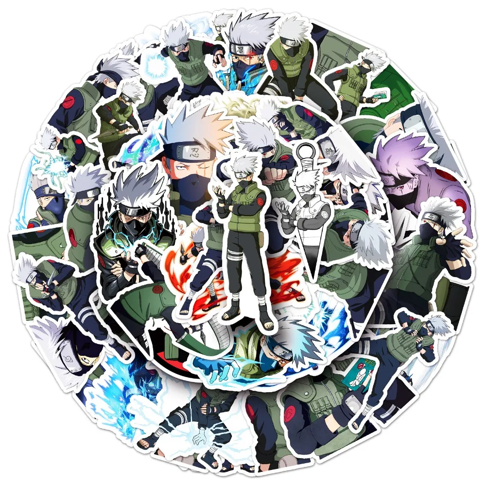 50pcs Anime Naruto Hatake Kakashi‌ Graffiti Stickers Suitcase Stationery Laptop Computer Guitar Cell Phone DIY Decorate Decals