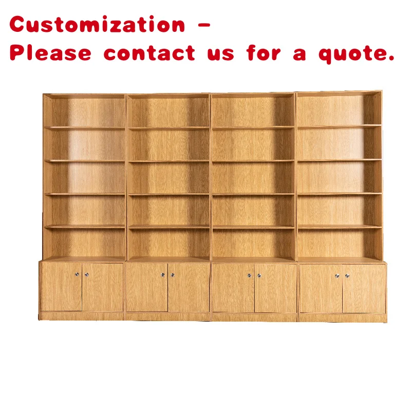 

custom.Supermarket Store Shelves Retail Store Display Stand Shelving Wooden Display Rack with Cabinet