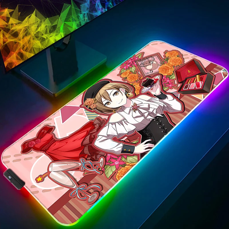 

RGB LED Mouse Pad Mousepad Computer Keyboard Pad P-project Sekai Mouse Mat Gamer Soft Office Carpet Table Mat Desktop Mat