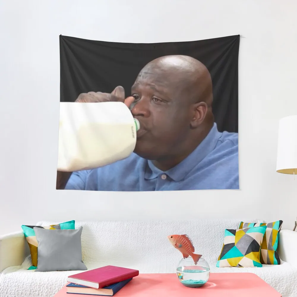 

Shaq Drinking Milk Tapestry Carpet Wall Decoration Wall Aesthetic Home Decor Room Ornaments