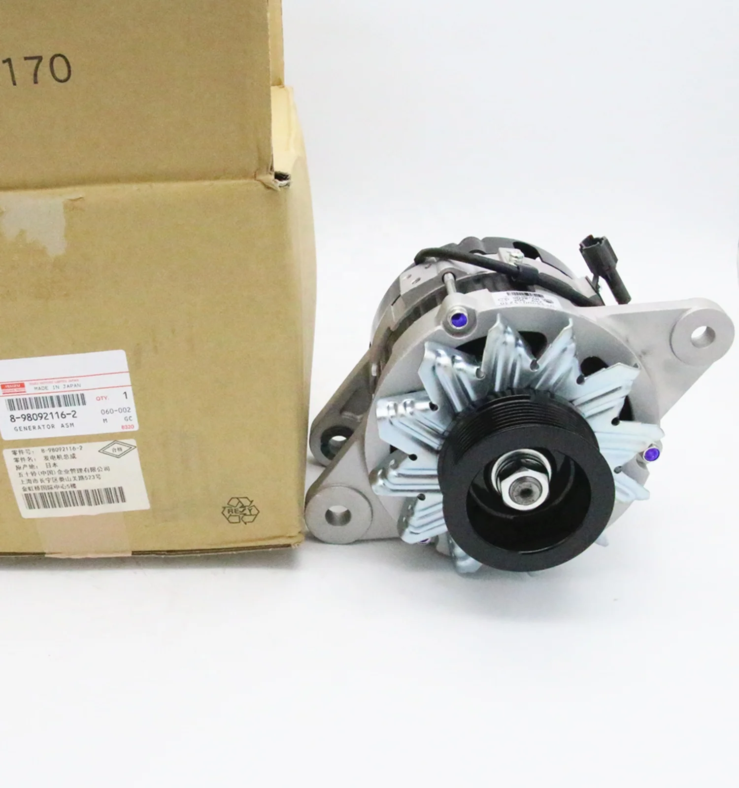 Genuine Original diesel Engine spare parts 4HK1 24V/50A  8-98092116-0 8980921160 Alternator generator assembly