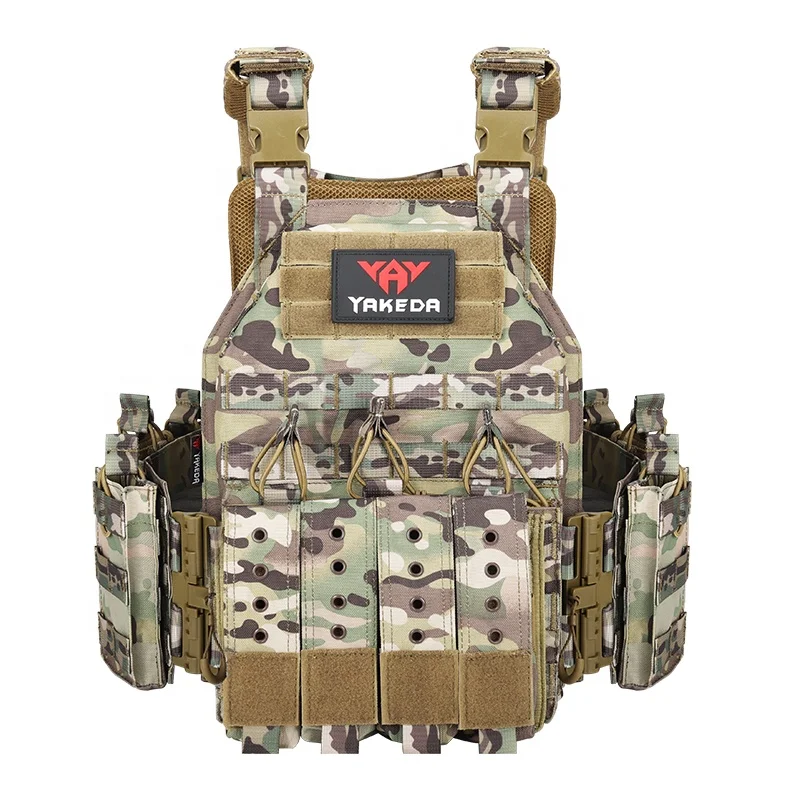 Wholesale Yakeda Training Vest Gilet Tactique Camouflage 1000D Oxford Molle Quick Release Outdoor Tactical Vest