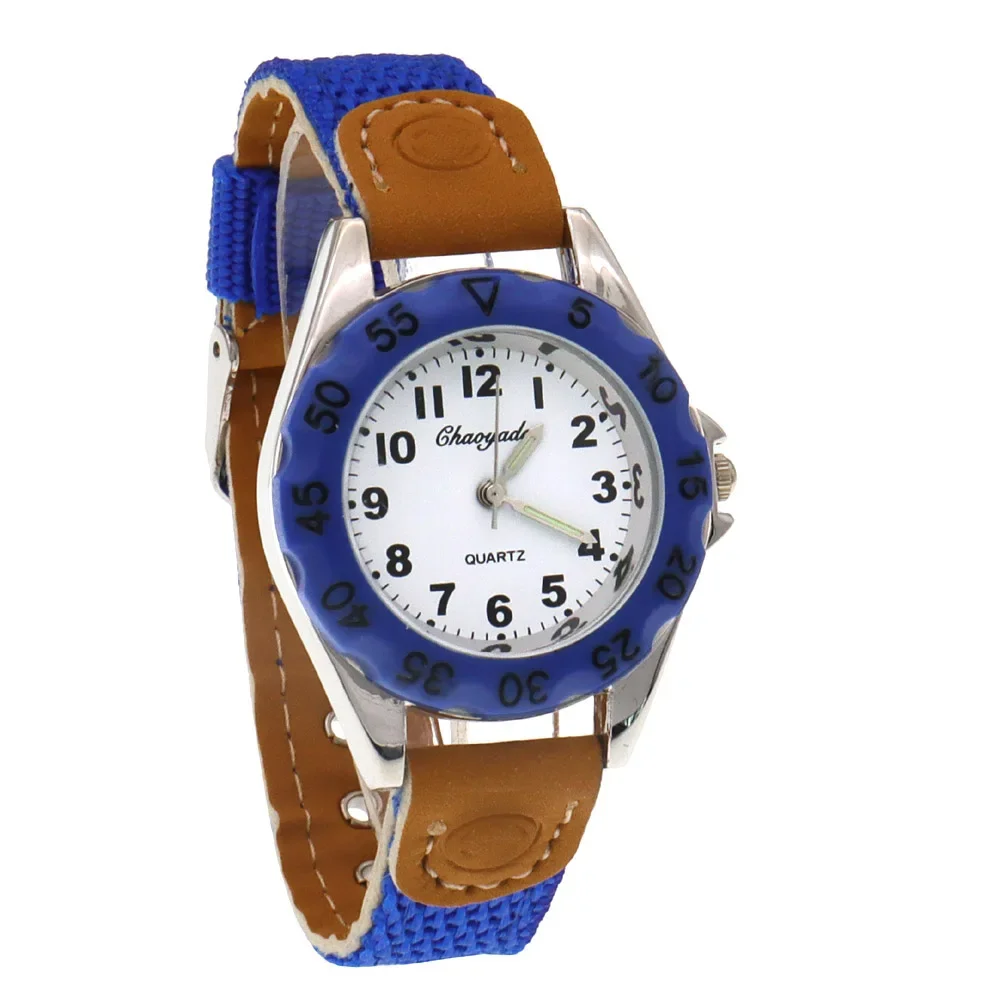 Mode Kinderen Horloges Lichtgevende Nylon Band Kids Horloge Jongen Meisjes Pols Quartz Sport Polshorloges