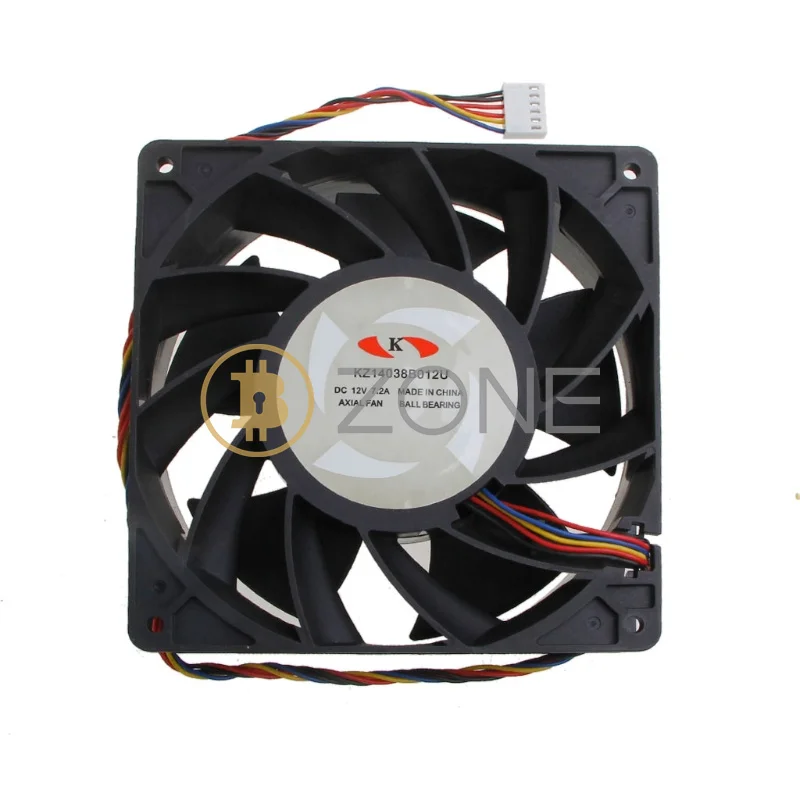 6Pin KZ 140*140*38mm Asic Miner Cooler 14038 7500 RPM±10% Suitable For Whatsminer M20S M21S M30S M50 Miner Cooling Fan