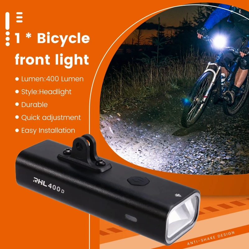 ROCKBROS Bicycle Light Headlight Strong Light Night Riding Rechargeable Bicycle Light Mountain Road Bike Light Cycling Equipment