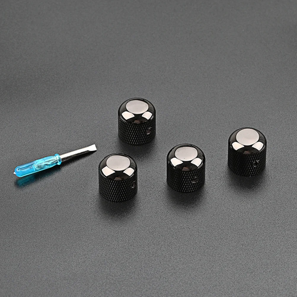 

Guitar Volume Knob Metal Replacement Control Knobs for Bass Tone Caps Potentiometer Hats Instrument Accessories