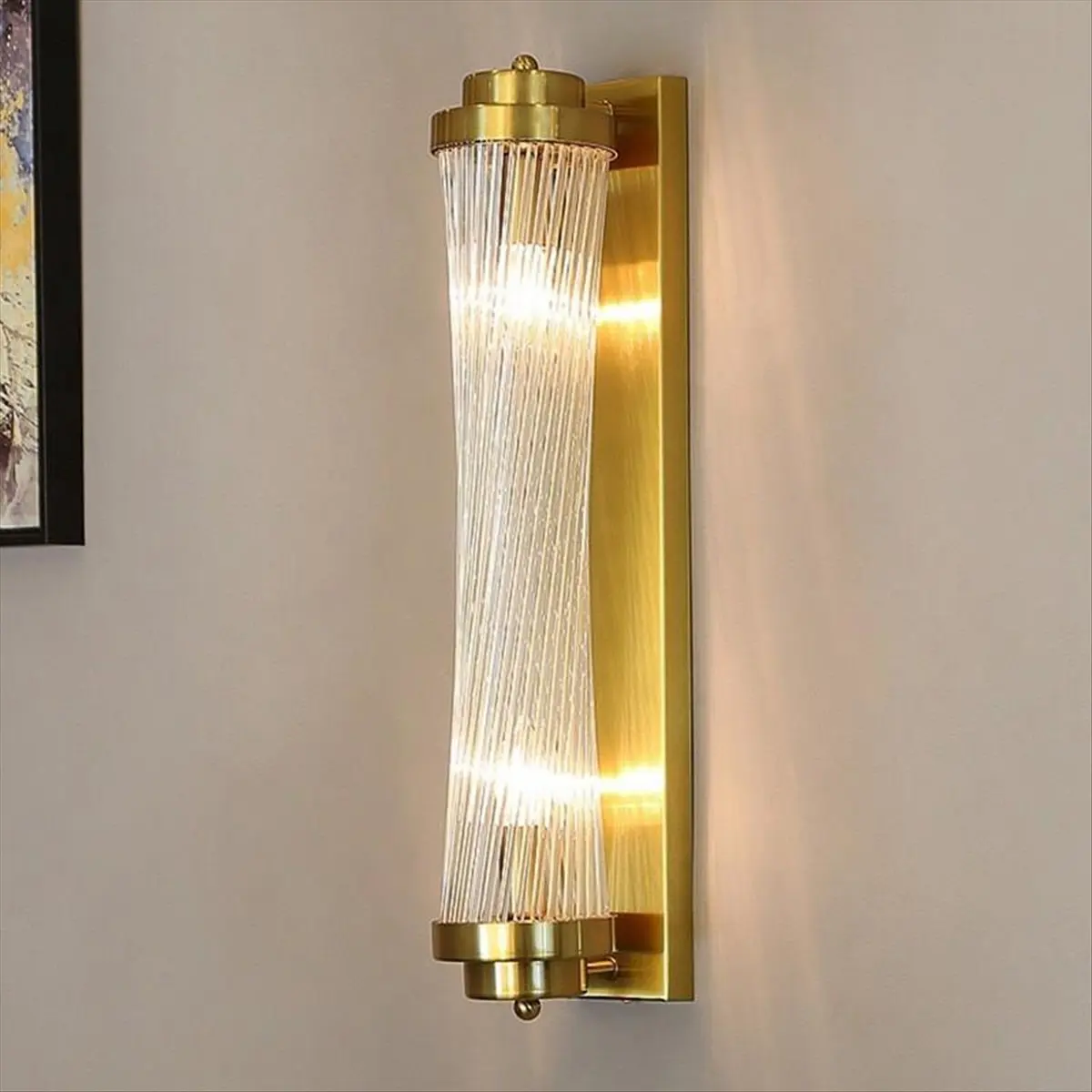 okyesss Postmodern Crystal Wall Lamps Living Room Bedside Sconce Lights Home Decoration Thin Waisted Glass Wall Light Fixture