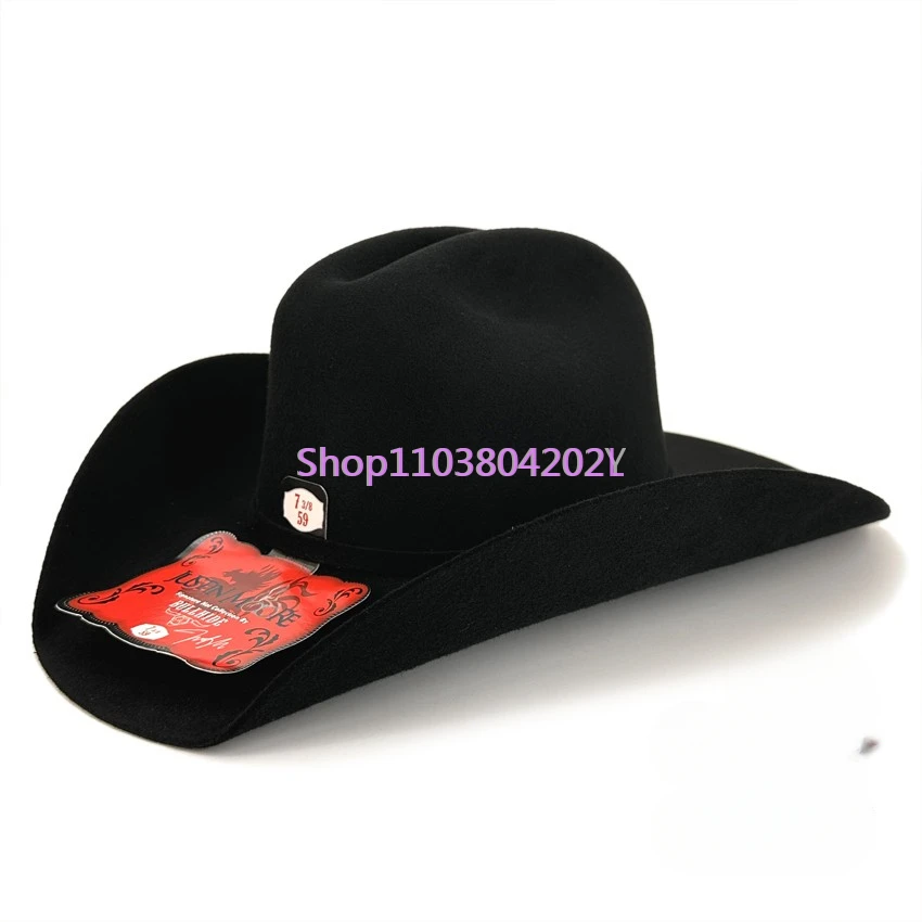 Old Brand Bohaite 6x Ultra-Fine Wool Shaping Huangshi Men and Women Tall Crown Western Cowboy Hat