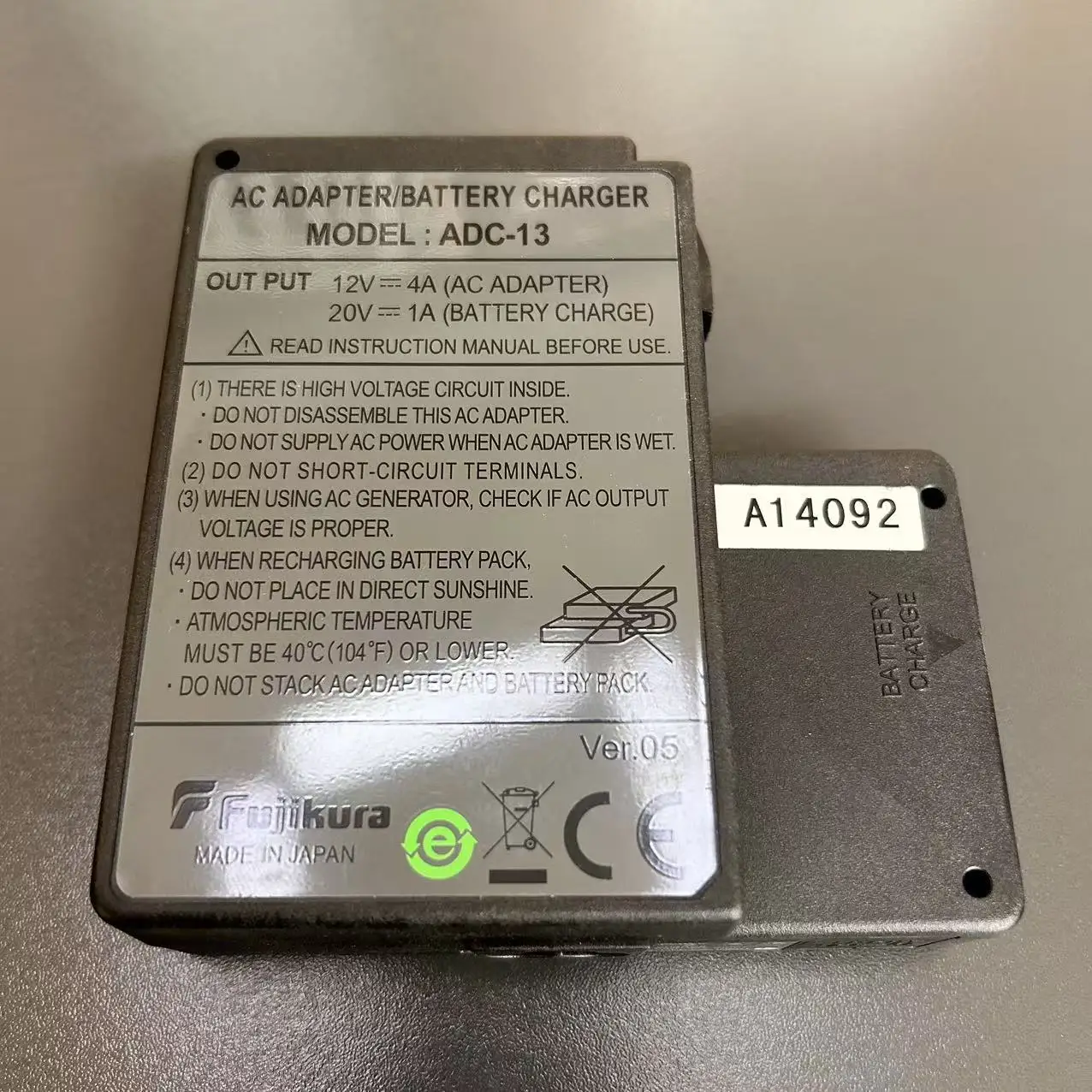 

Оригинальный адаптер переменного тока Fujikura ADC-13 для FSM-60S 60R 18S 18R, оптоволоконный сварочный аппарат, зарядное устройство