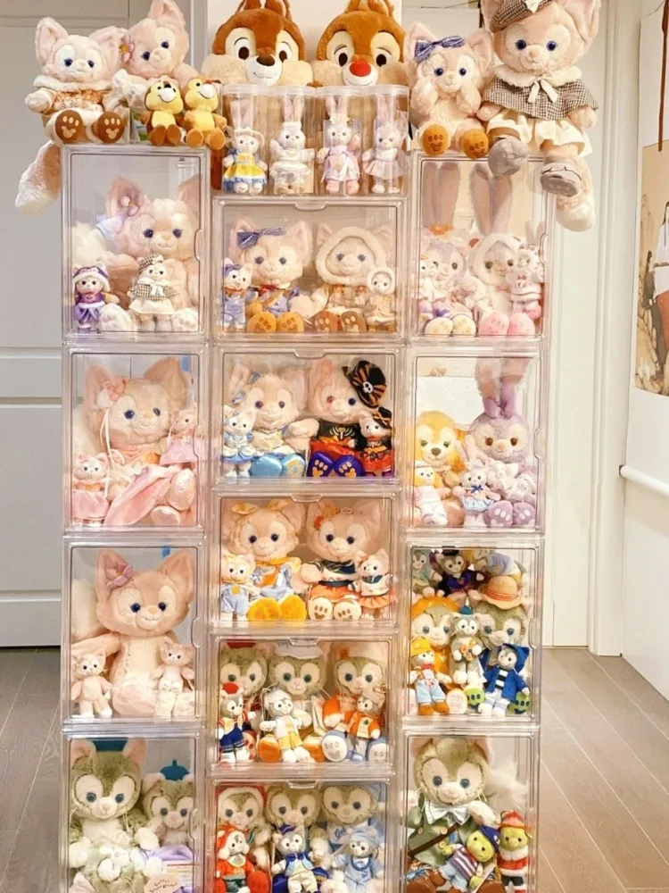 Cotton Doll Storage Display Cabinet Dustproof Acrylic Children Plush Toy Doll Transparent Storage Box