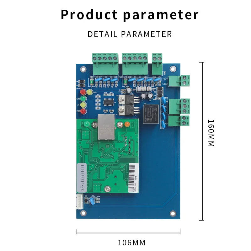 Smart Wiegand Network Access Controller Software Network Communication TCP/IP Single Door Access Control System Panel