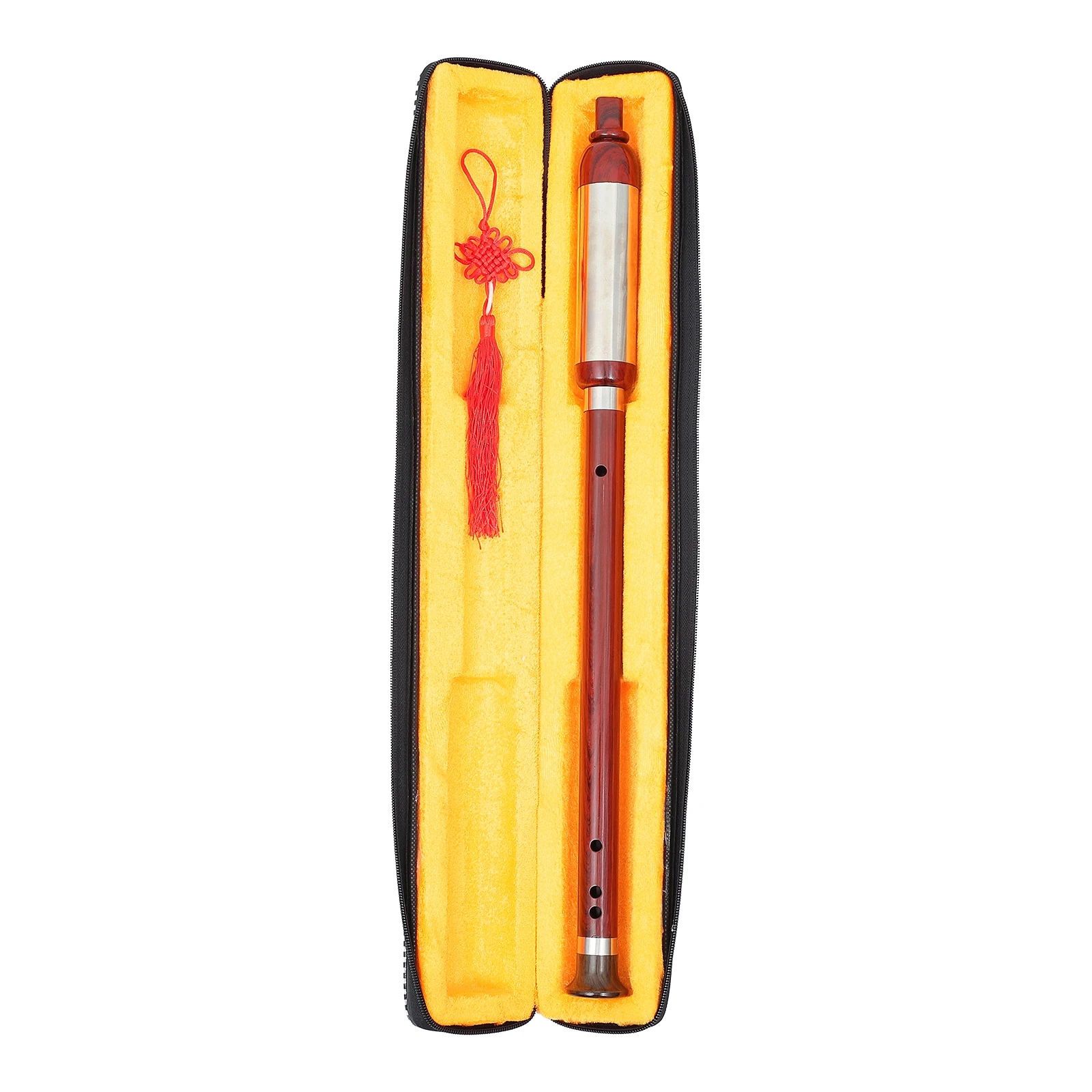 

Bawu Musical Instruments Traditional Wind Resin Folk Flute with Storage Case Handheld Bau Portable Chinese Ethnic