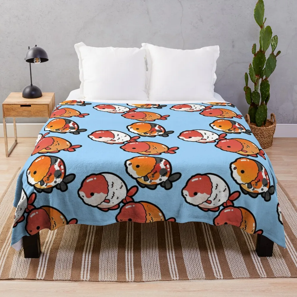 

Ranchu Goldfish Throw Blanket Comfort Recieving Blankets Extra Large Blanket