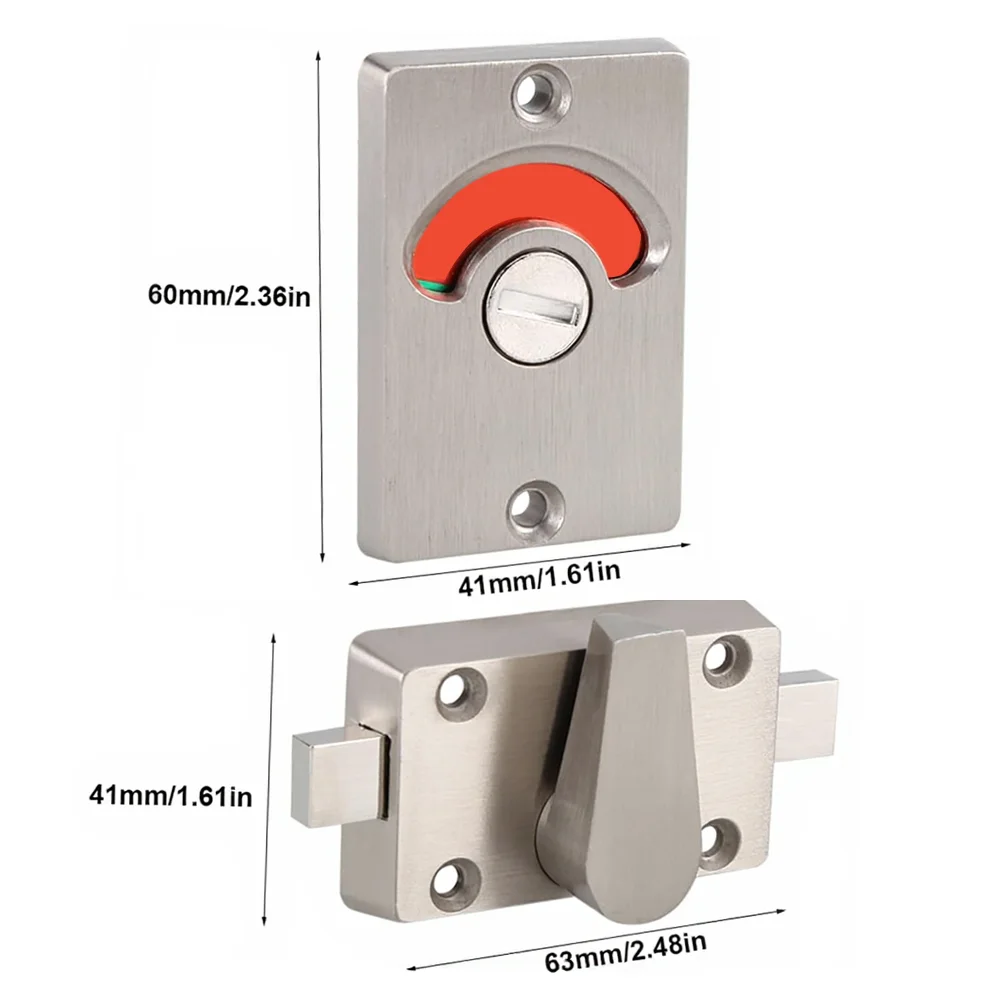 Public Restroom Bathroom Pin Lock Public Restroom Latch As Shown Transparent Indicator Area Mounted Bolts Easy Operation