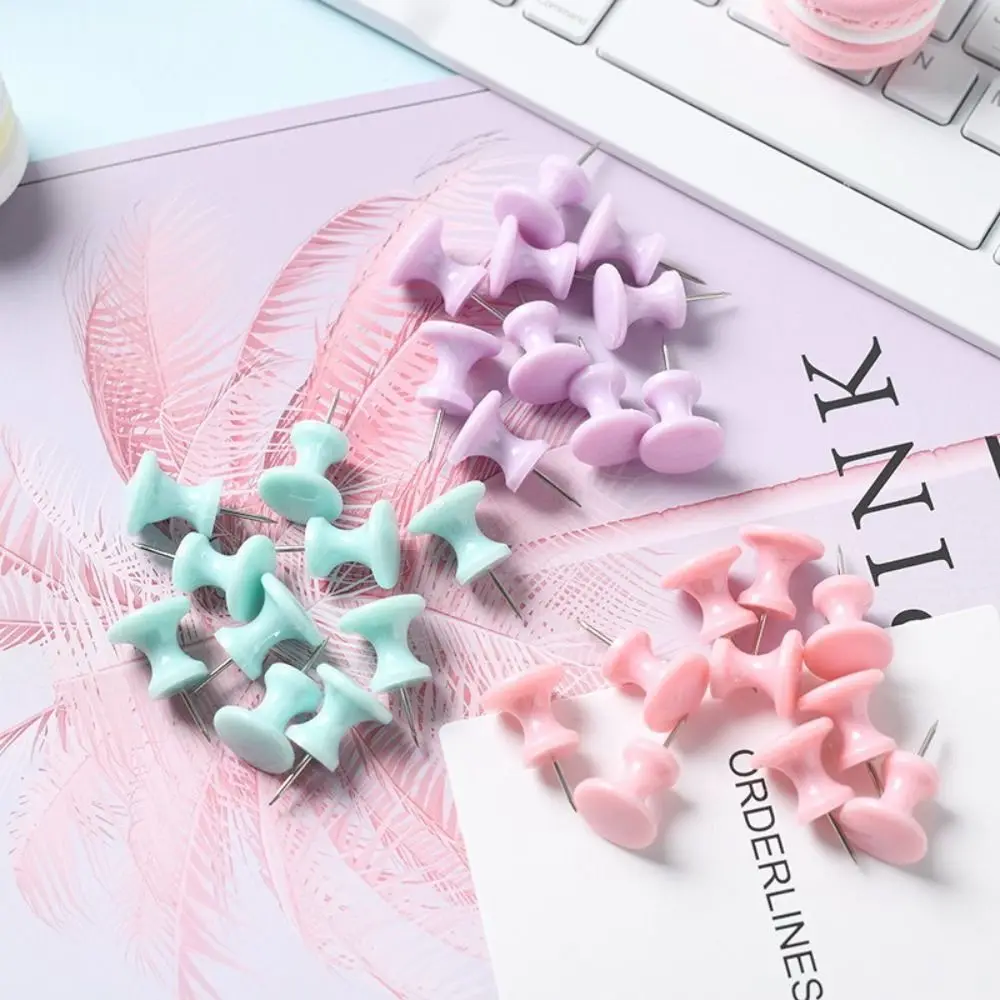 

Boxed Macaron Color Pushpin Thumbtac Plastic Small Fresh Board Push Pin Fixing Pin Thumb Tacks Office