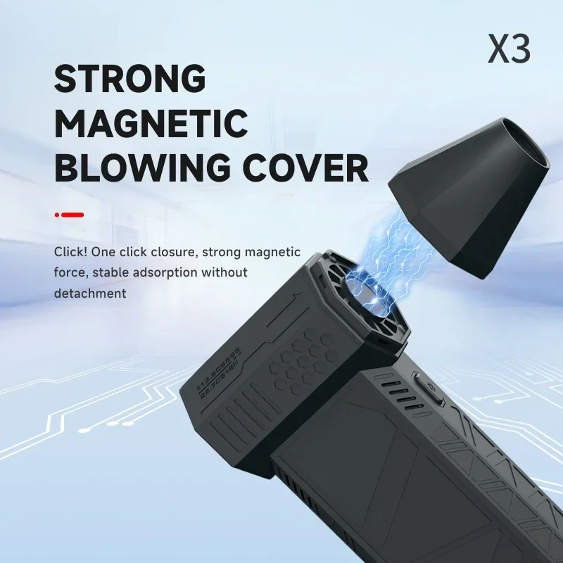 Imagem -03 - Mini Turbo Jet Fan Handheld Brushless Motor 3ª Geração Power Blower Ventilador Duto Industrial 130.000 Rpm Velocidade do Vento x3 52 m s