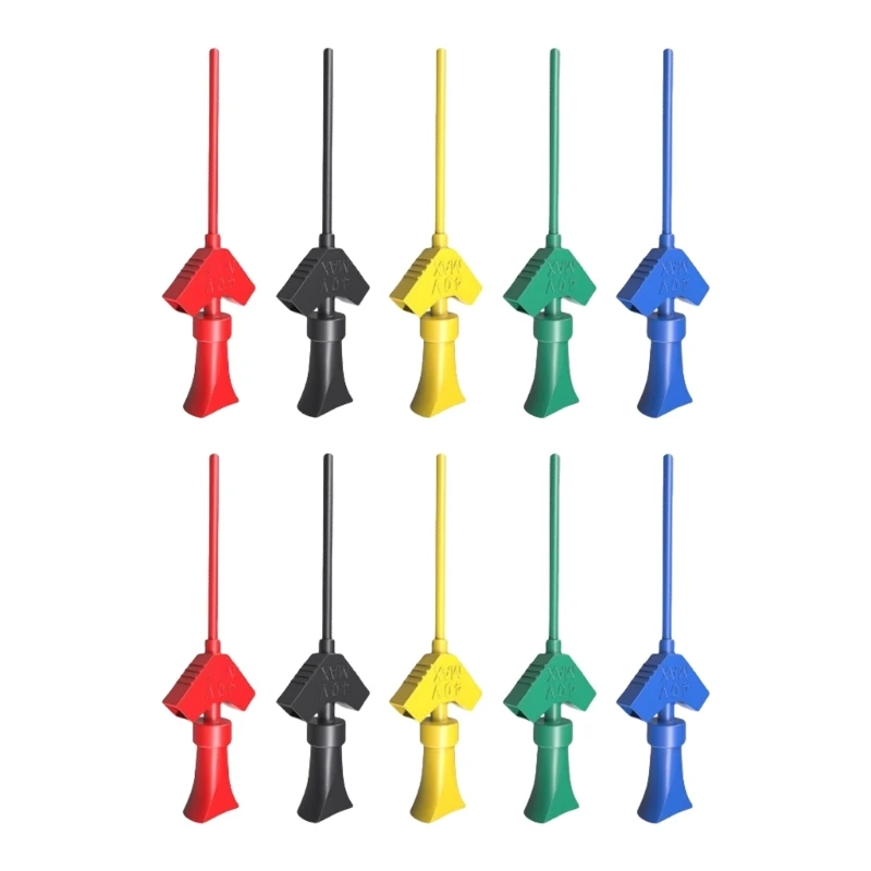 

Q2Q4 2Pcs IC Test Hook Clip Internal Spring Mini Grabber for Jumper Test Accessory Analyzers Electronic Testing