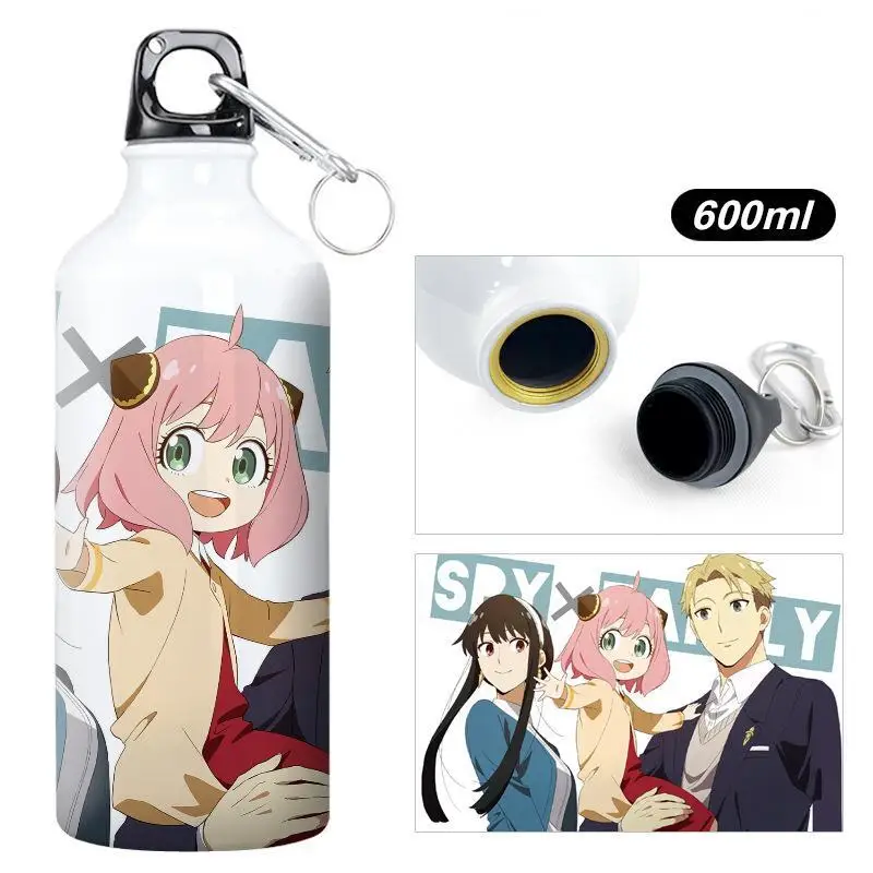 Spy Family Two-Dimensional Sports Bottle Cartoon Portable Student Drinking Cup Cartoon Peripheral Aluminum Bottle Tumbler Gifts